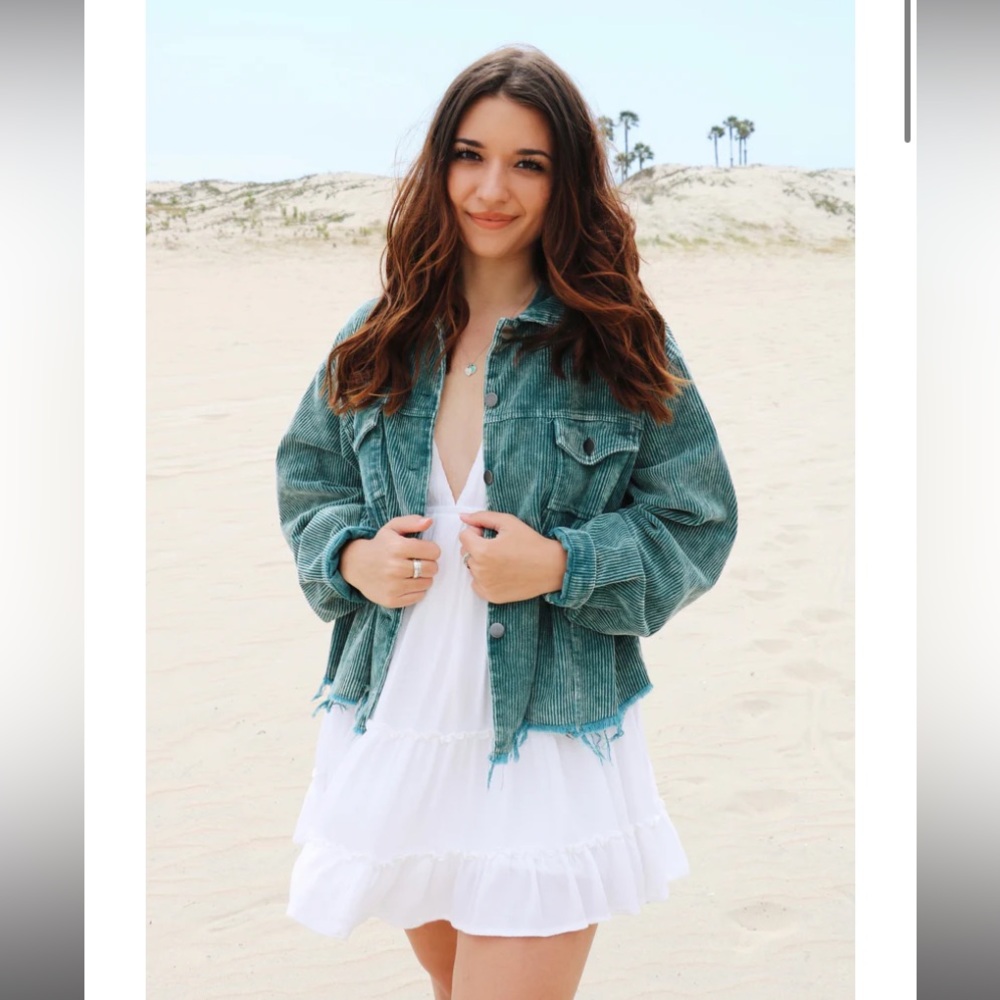 Karly Hunter Green Corduroy Jacket